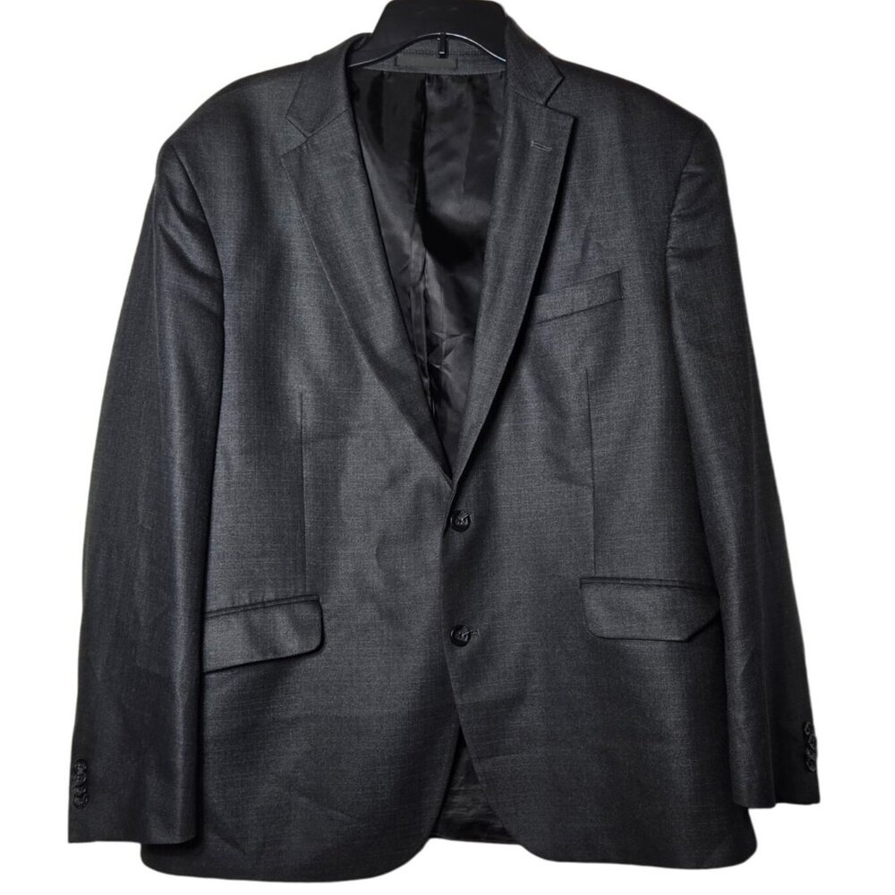 Kenneth Cole Reaction Mens Gray Techni-Cole Blazer Sports Coat Jacket 46R